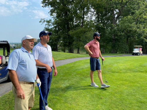 3 guys at golf course